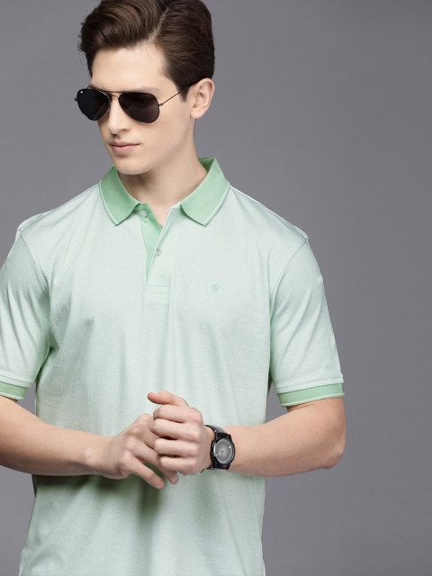 

Louis Philippe Men Green Polo Collar T-shirt