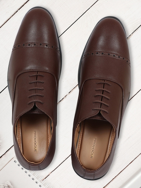 

Provogue Men Brown Solid Formal Oxfords