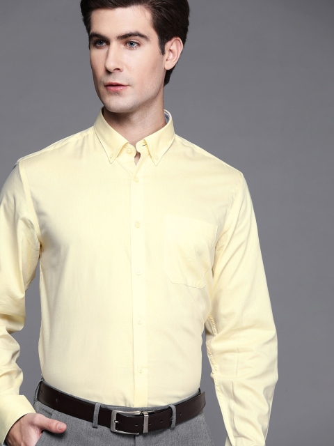 

Louis Philippe Men Yellow Slim Fit Opaque Formal Shirt