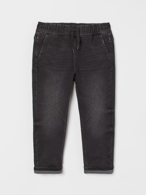 

H&M Boys Black Lined Denim Joggers