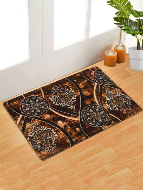 

Florida Brown & Black Printed Anti-Skid Doormat