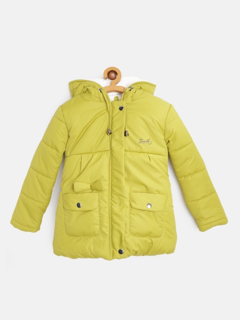 

Fort Collins Girls Green Solid Hooded Padded Jacket