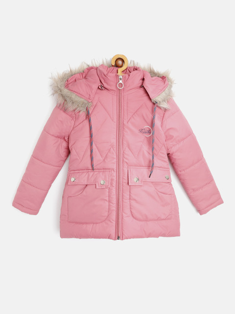 

Fort Collins Girls Pink Insulator Faux Fur Trim Hooded Padded Jacket