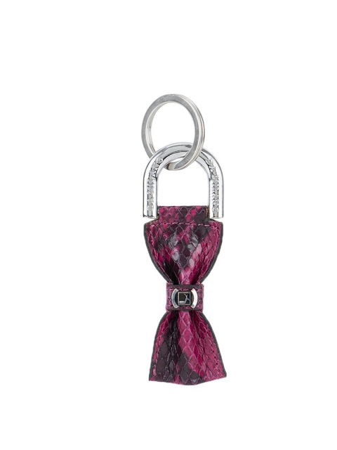 

Da Milano Unisex Burgundy & Black Textured Keychain