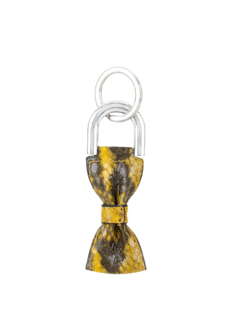 

Da Milano Unisex Yellow & Black Textured Keychain