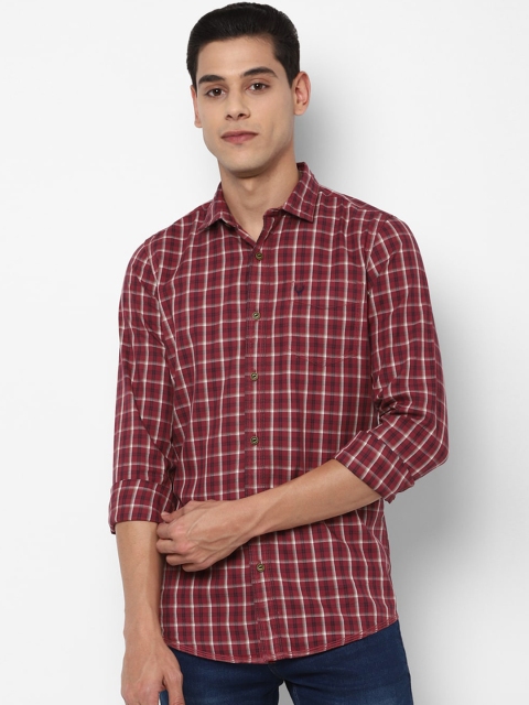 

Allen Solly Sport Men Maroon Tartan Checks Opaque Checked Casual Shirt