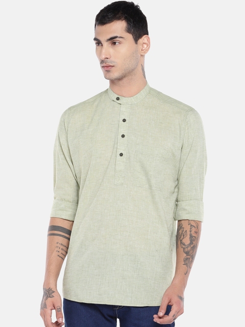 

EVOQ Men Green Opaque Casual Shirt