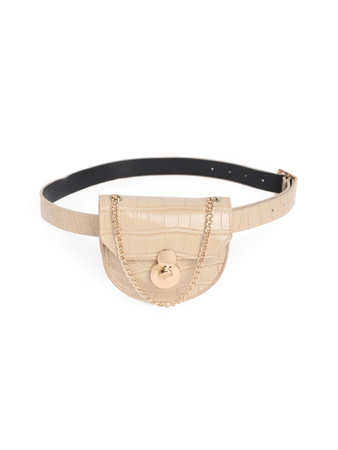 

20Dresses Women Beige Textured Belt Bag