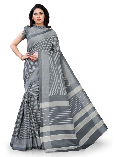 

KALINI Grey Art Silk Saree