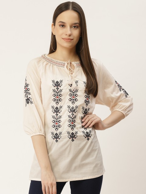

urSense Peach-Coloured Regular Top
