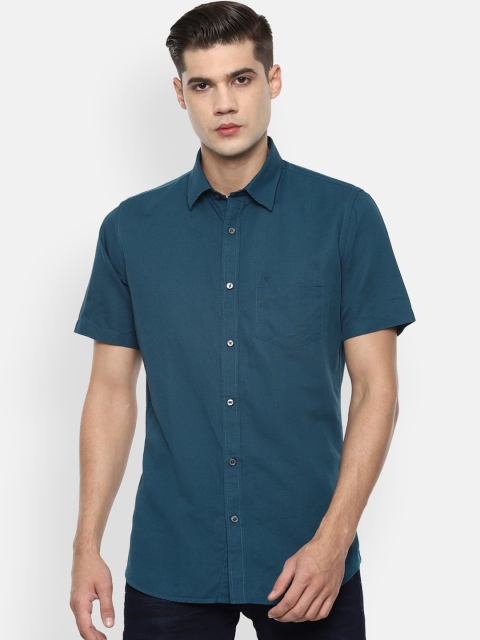 

Van Heusen Sport Men Blue Opaque Casual Cotton Shirt