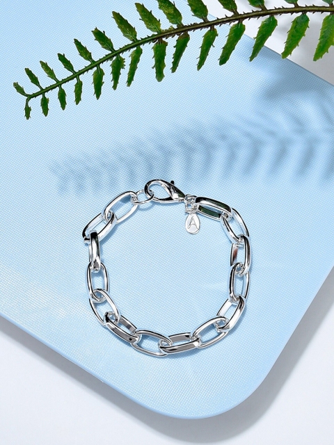 

Accessorize Women Silver-Toned Silver-Plated Link Bracelet