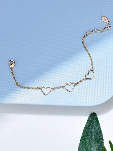 

Accessorize Women Gold-Toned Gold-Plated Charm Bracelet