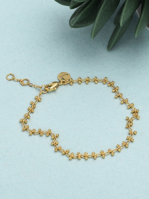 

Accessorize Women Gold-Toned Brass Gold-Plated Charm Bracelet