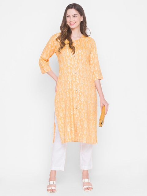 

ZOLA Women Yellow Printed Kurta