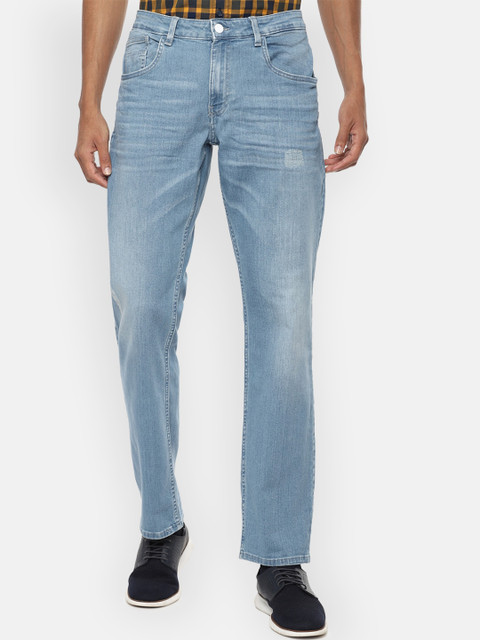 

VAN HEUSEN DENIM LABS Men Blue Low Distress Light Fade Jeans