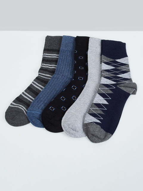 

max Men Multi Pack of 5 Calf-Length Socks