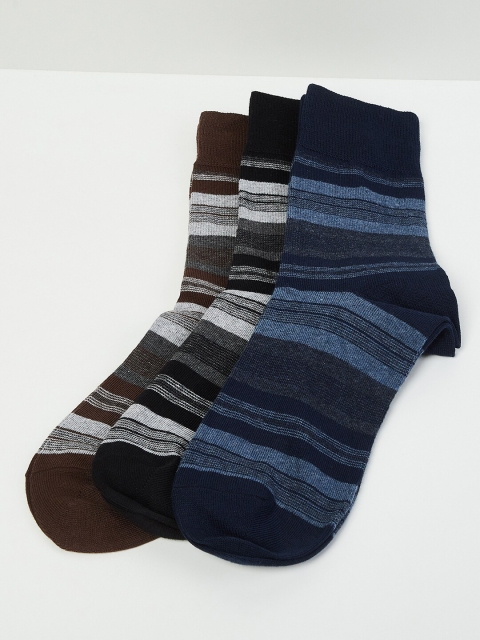 

max Men Multi Pack of 3 Calf- Length Socks