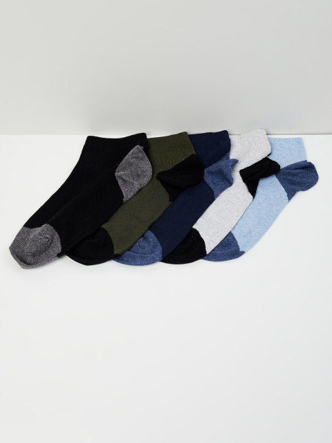 

max Men Multi Pack of 5 Ankle- Length Socks