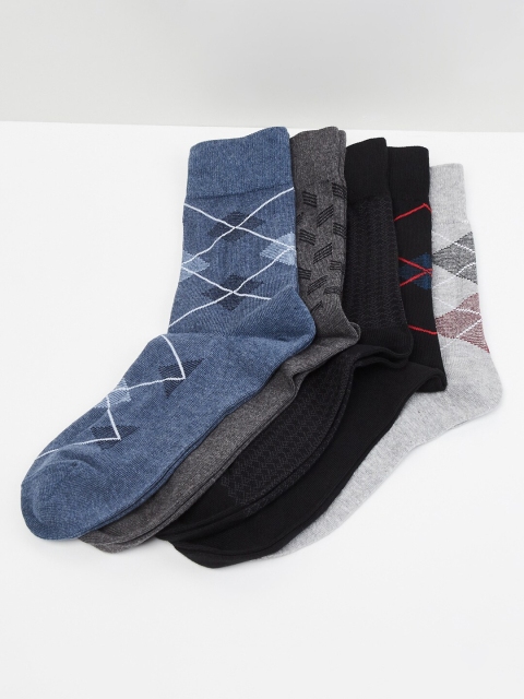 

max Men Multi Pack of 5 Calf- Length Socks