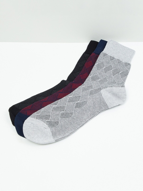 

max Men Multi Pack of 3 Calf- Length Socks