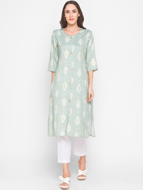 

ZOLA Women Green Ethnic Motifs Printed Kurta