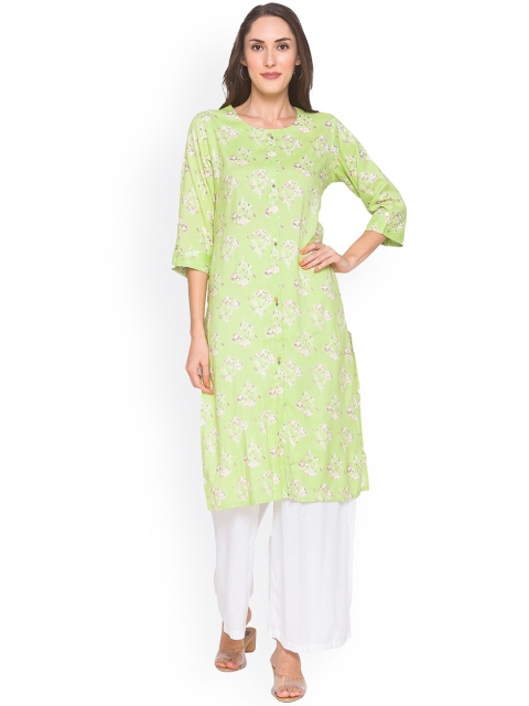 

ZOLA Women Green Floral Printed Kurta