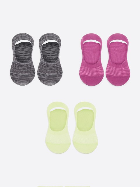 

max Women Pack of 3 Shoe Liners, Grey