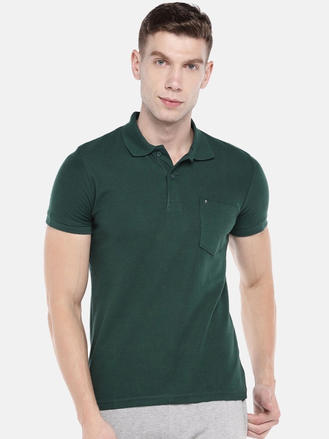 

Sweet Dreams Men Green Polo Collar T-shirt