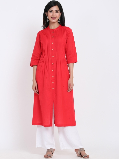 

ZOLA Women Red Thread Work Kurta