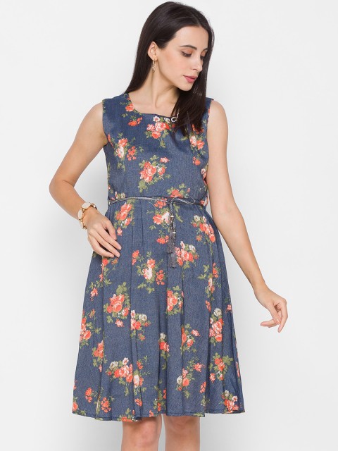 

ZOLA Grey & Orange Floral Dress