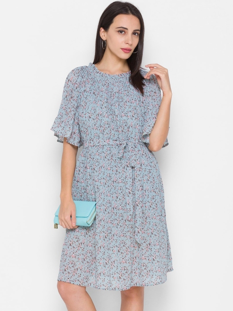 

ZOLA Women Green Floral Chiffon Dress