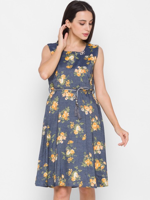 

ZOLA Yellow & Grey Floral Dress