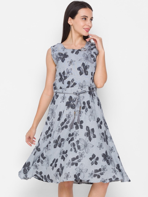 

ZOLA Grey & Black Floral Dress