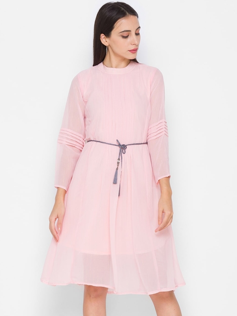 

ZOLA Peach-Coloured Chiffon Dress