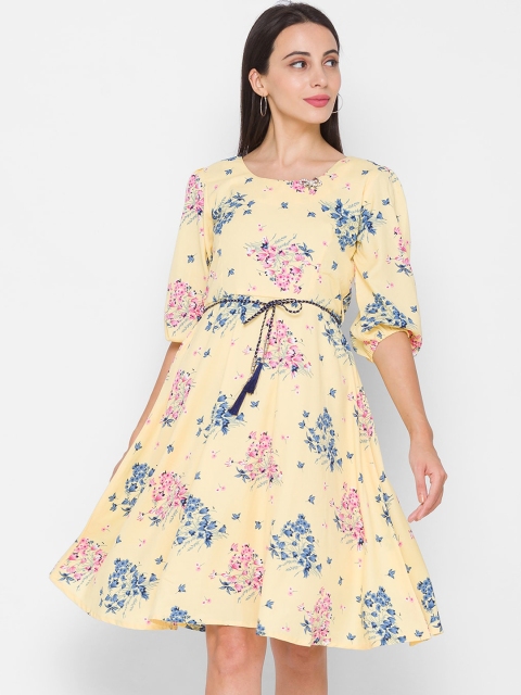 

ZOLA Yellow Floral Dress