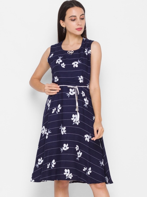 

ZOLA Navy Blue Floral Dress