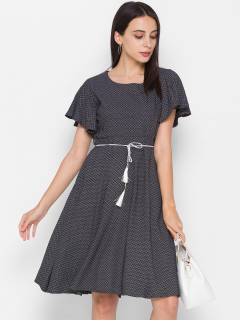 

ZOLA Woman Black Modal Dotted Dress