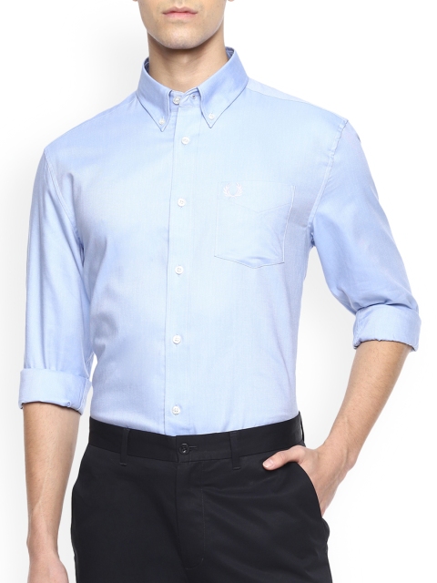 

Fred Perry Men Light Blue Regular Fit Solid Formal Shirt