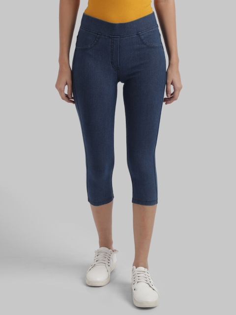 

Parx Women Blue Solid Three-Fourth Denim Jeggings