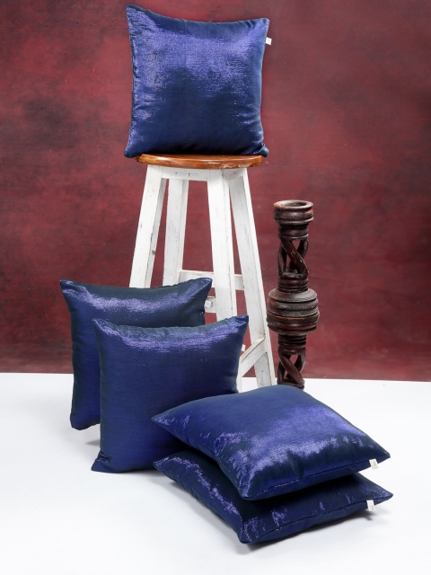 

I AM FOR YOU Navy Blue Set of 5 Square Cushion Covers