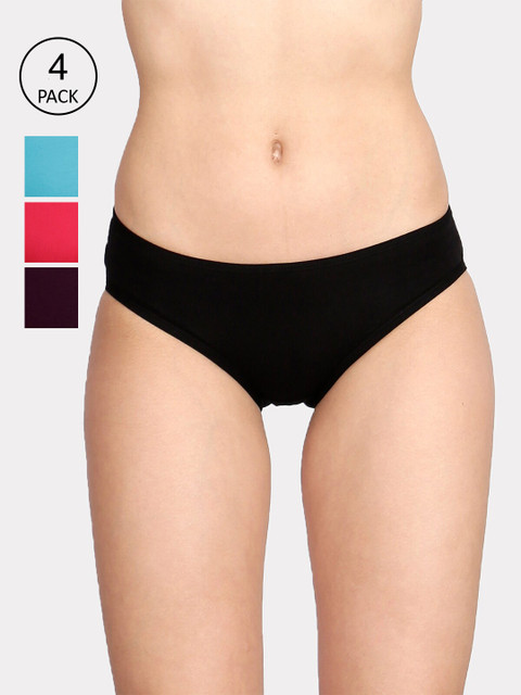 

Lux Cozi Women Pack of 4 Assorted Cotton Hipster Briefs