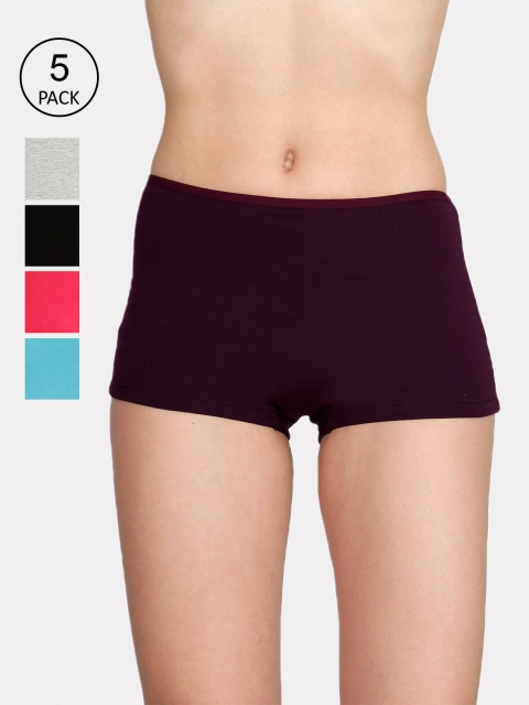 

Lux Cozi Women Pack Of 5 Assorted Pure Cotton Boyshorts COZIHER_PTY_1001_AST_5PC