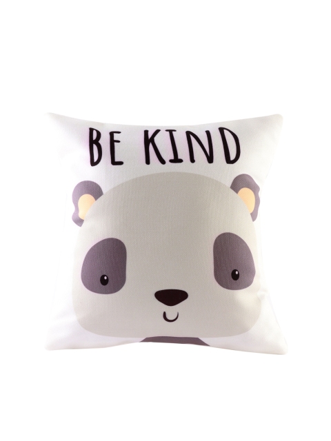 

Ferns N Petals Grey & White Panda Printed Square Cushion