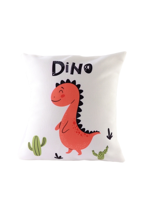 

Ferns N Petals White Dino Printed Square Cushion