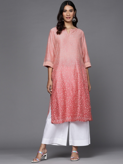 

Fabindia Women Pink Ethnic Motifs Printed Kurta