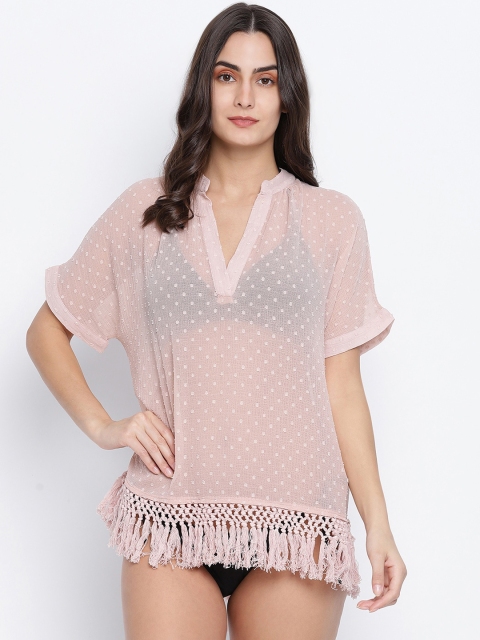 

Oxolloxo Women Peach-Coloured Solid Swimwear