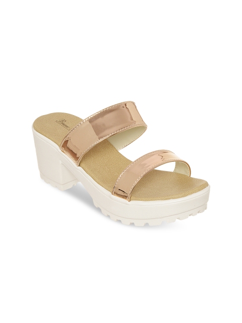 

Bruno Manetti Women Copper-Toned Solid Platforms