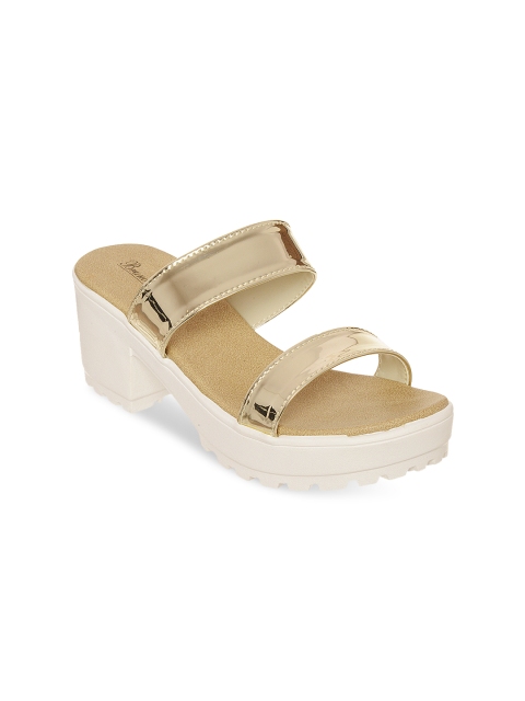

Bruno Manetti Women Gold-Toned Solid Platforms
