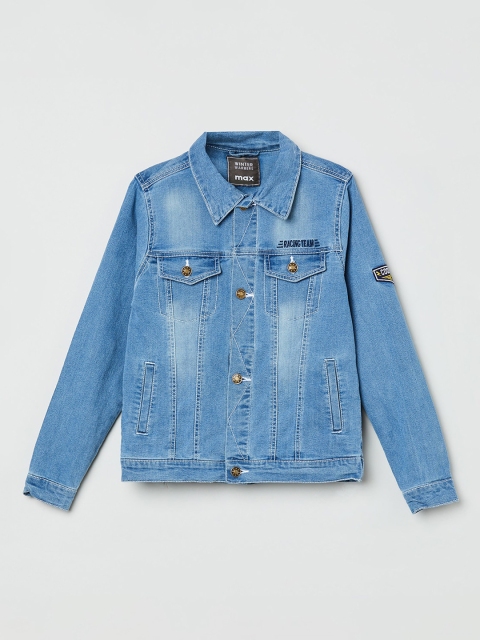 

max Boys Blue Washed Lightweight Pure Cotton Denim Jacket